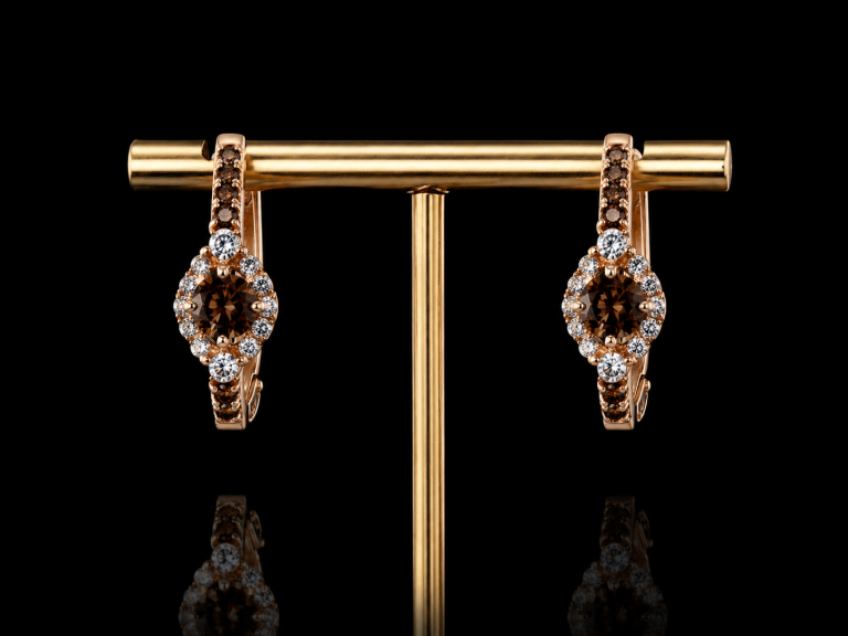 Champagne Diamond Earrings​