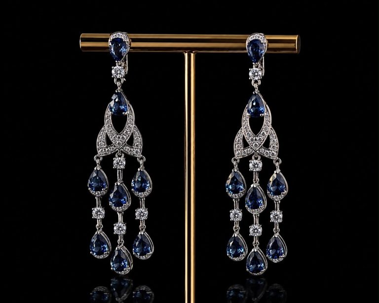 Sapphire Chandelier Earrings​