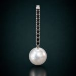 Australian Pearl & Black Diamond Earrings