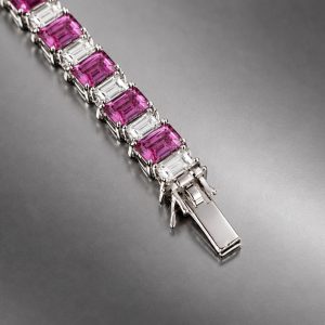Pink Sapphire Line Bracelet