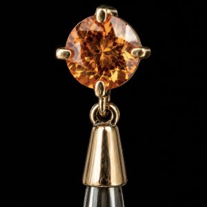 Orange Sapphire Drop Earrings