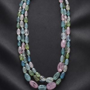 Natural Acquamarine Long Necklace